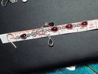 Pendientes Plata Ley con Granates