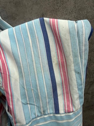 Camisa Lacoste Rayas Azul y Rosa
