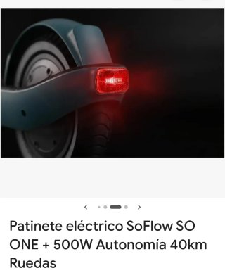 Patinete Eléctrico SOFLOW SO ONE 500W