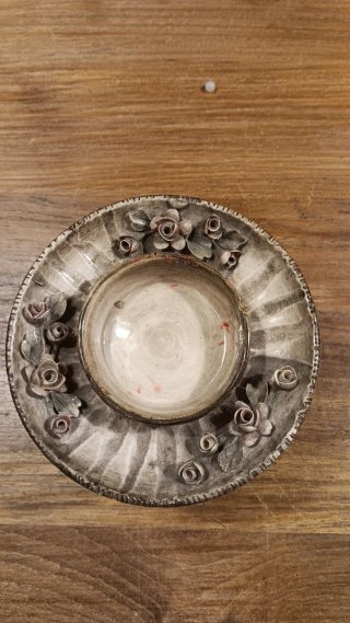 Portacandele decorato con rose