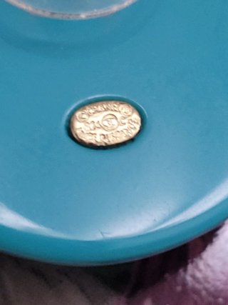 Pendientes Chanel CC Turquesa y Dorados