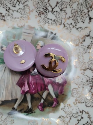 Pendientes Chanel Dorados y Rosas