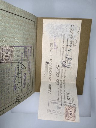 Pasaporte Deutsches Reich 1923 con visado
