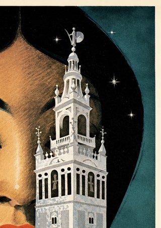 Cartel Poster A3 Feria de Sevilla 1973 Giralda