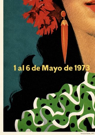 Cartel Poster A3 Feria de Sevilla 1973 Giralda