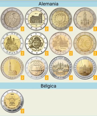 Monedas 2€ Conmemorativas CIRCULADAS.