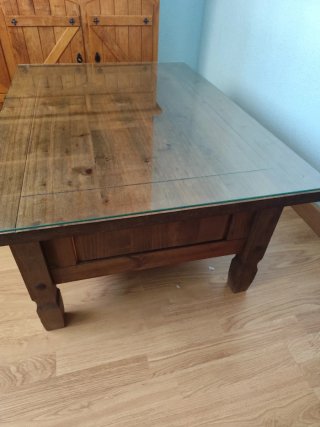Mesa de centro madera y cristal