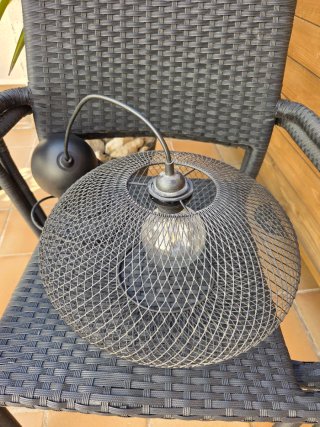 Lámpara de techo colgante negra
