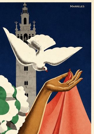 Poster A3 SEVILLA Feria de Abril 1952