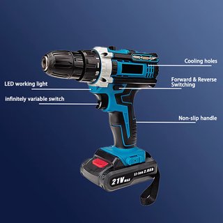 Taladro 21V 1600rpm con 2 baterias