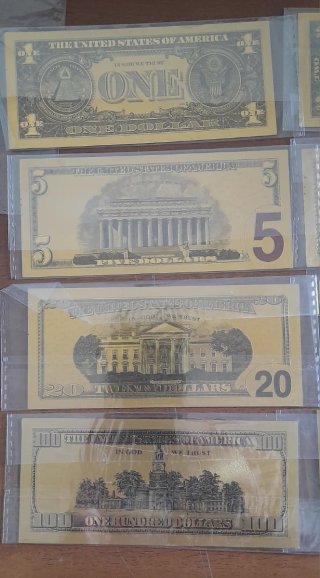 Dollari in foglia d'oro - Non spendibili