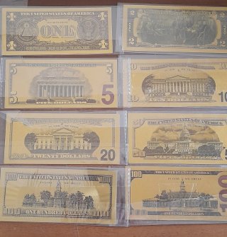 Dollari in foglia d'oro - Non spendibili