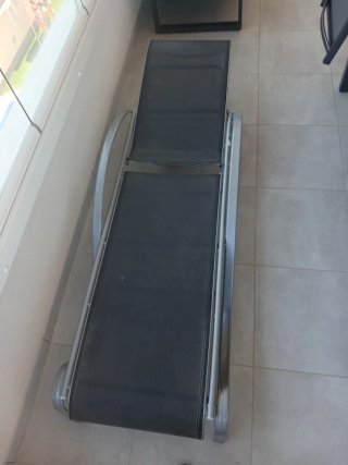 Tumbona de jardín aluminio gris