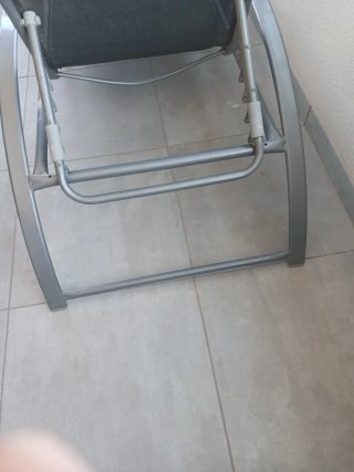 Tumbona de jardín aluminio gris