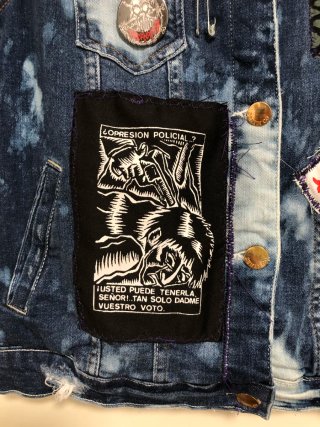 Chaleco vaquero punk lejiado