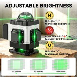 Nivel laser HGLINE 4D con mando