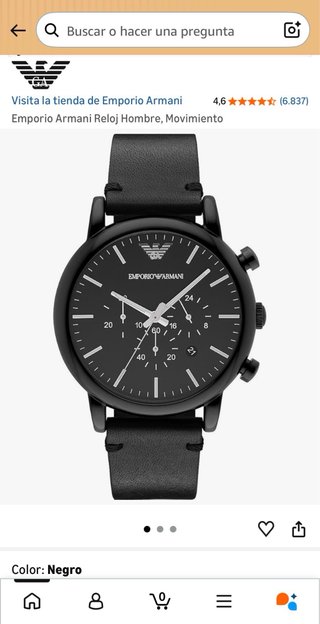 Reloj Emporio Armani Negro