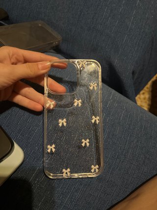 Funda iPhone 13 transparente con lazos