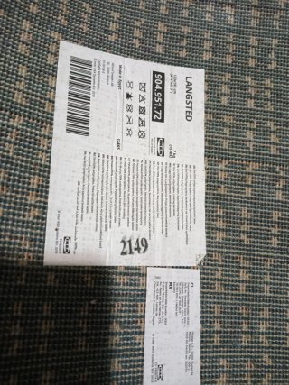 Alfombra Ikea gris tela
