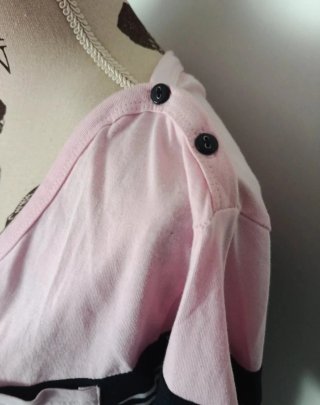 Camiseta Talla 52 Rayas Rosa y Negra