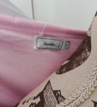 Camiseta Talla 52 Rayas Rosa y Negra