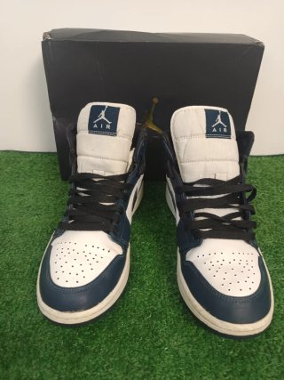 Zapatillas Jordan 1 Mid Azul Blanco