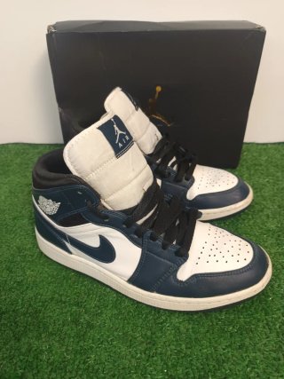 Zapatillas Jordan 1 Mid Azul Blanco