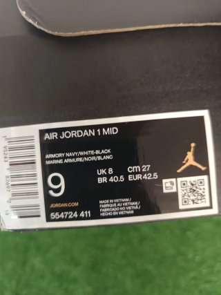 Zapatillas Jordan 1 Mid Azul Blanco