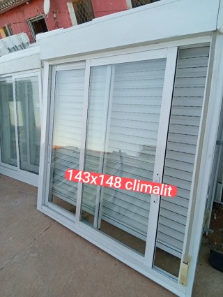 Ventana aluminio corredera 194x139 Climalit
