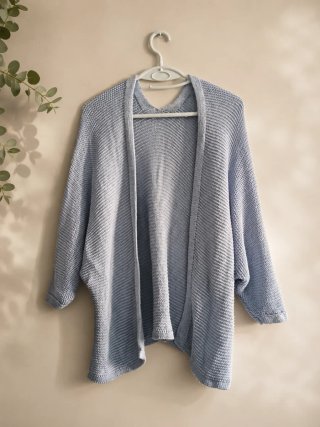 Chaqueta tejida azul