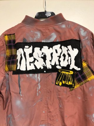 Chaqueta Bomber Punk tie dye