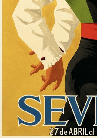Cuadro Cartel A3 FERIA DE SEVILLA 1965 Flamenca