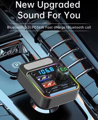 Transmisor FM Bluetooth Coche QC3.0 PD36W