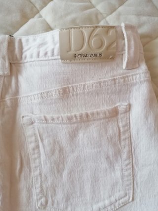 Falda pantalón Stradivarius blanca