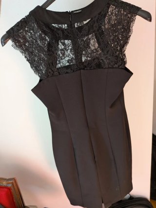 Tubino Liu Jo nero con pizzo