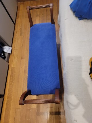 Banco pie de cama o recibidor azul