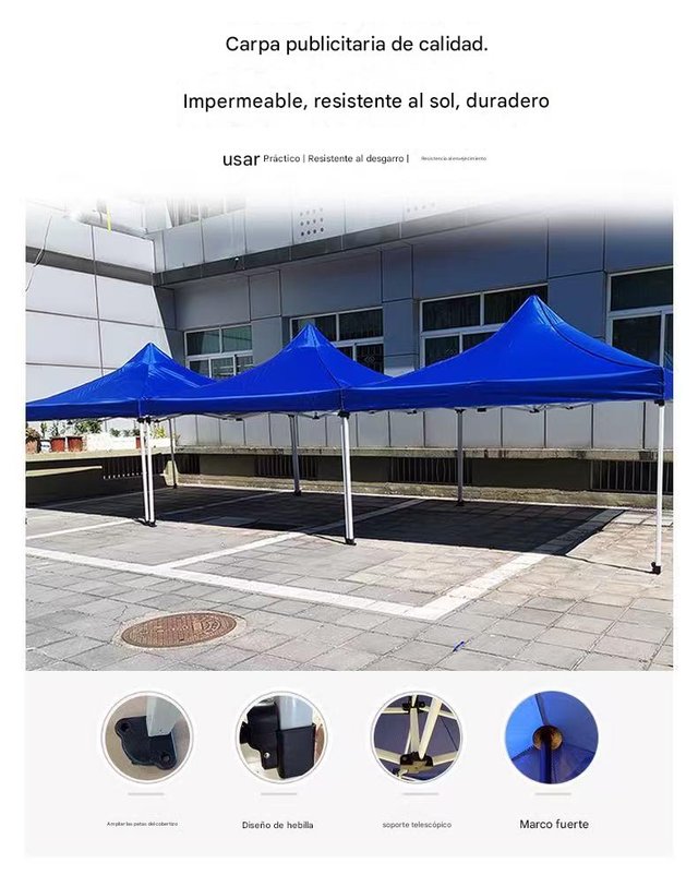 Toldo Carpa Cenador Delux Estructura Reforzada 3x3