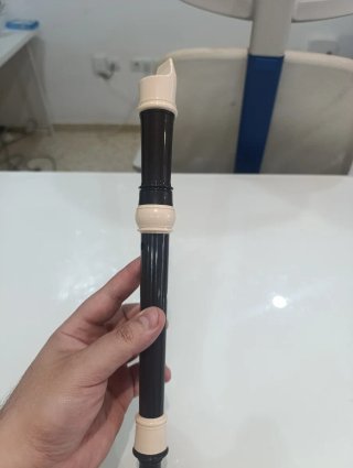 Flauta Yamaha Negra y Blanca