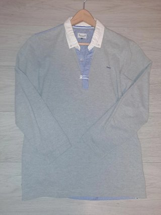 Polo Adolfo Dominguez manga larga gris