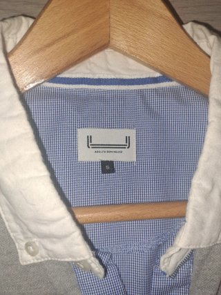 Polo Adolfo Dominguez manga larga gris