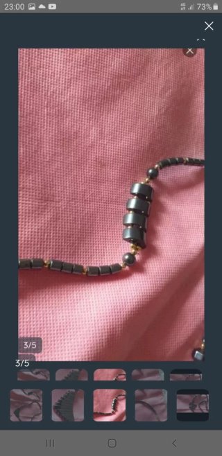 Conjunto Gargantilla y Pulsera Hematita