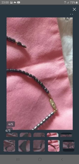 Conjunto Gargantilla y Pulsera Hematita