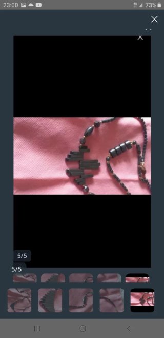 Conjunto Gargantilla y Pulsera Hematita