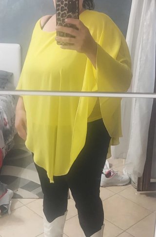 Maglia donna gialla taglia unica