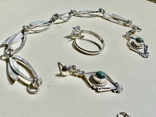 Conjunto Joyas Plata Vintage