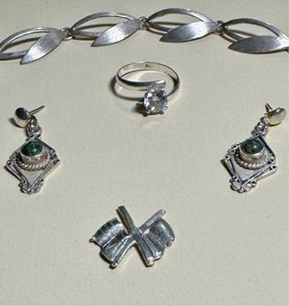 Conjunto Joyas Plata Vintage