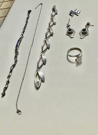 Conjunto Joyas Plata Vintage