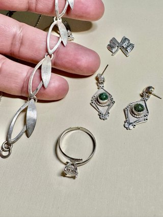 Conjunto Joyas Plata Vintage