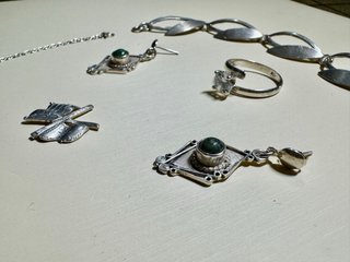 Conjunto Joyas Plata Vintage