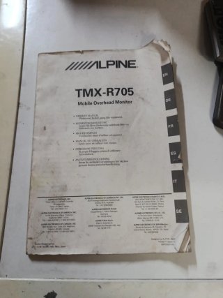 TV Alpine TMX-R705 para coche. Para reparar